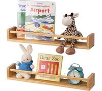 Gieanoo Étagère de chambre d'enfant, Lot de 2 étagères flottantes en bois naturel massif de 80 cm pour chambre d'enfant - Étagères murales flottantes pour bébé - Décoration murale pour chambre