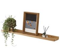 GIEANOO Étagère flottante en chêne massif de 40 cm - Étagère murale rustique avec rebord - Pour salon, cuisine, chambre, salle de bain