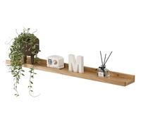 GIEANOO - Étagère Murale Flottante en chêne Massif, Design Rustique avec Rebord, pour radiateur et Affichage Mural, pour Salon, Cuisine, Chambre, 70 cm