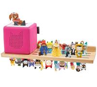 GIEANOO Étagère pour Tonies, Rangement magnétique pour Toines créatives, présentation de 30 à 36 Figurines, étagère en chêne Naturel pour Chambre d'enfant et Salle de Jeux.