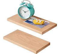 Gieanoo Lot de 2 étagères flottantes en chêne massif de 30 cm - Étagère murale rustique pour le salon, la cuisine, la chambre à coucher