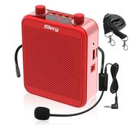 Giecy Amplificateur de Voix Portable 30W 2800mah Batterie Rechargeable de Grande capacité avec Microphone Amplificateur Vocal Bluetooth pour Salle de Classe, réunions et extérieur (Rouge)