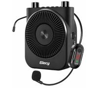 Giecy Amplificateur de Voix Portable avec Micro UHF sans Fil | Batterie 2600mAh, écho, lecture USB/TF/AUX et micro UHF sans fil pour les cours, visites guidées et activités