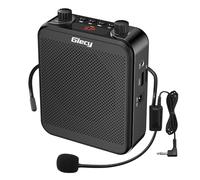 Giecy Amplificateur Voix Portable 30W avec Batterie au Lithium 2800mAh et Casque de Microphone, Mini amplificateur de Voix Rechargeable pour Les entraîneurs, Les Enseignants, Les Guides, Les réunions