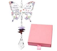 GIEEU Cadeau d'amitié pour femme, attrape-soleil papillon en cristal pour meilleure amitié, cadeau d'anniversaire, de Noël, de remise de diplôme pour ma meilleure amie, cadeau d'anniversaire, de