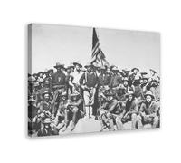 GIEIG Colonel Theodore Roosevelt et Rough Riders On San Juan Hill Poster Impression sur toile pour chambre d'adolescents et garçons 50,8 x 76,2 cm (50 x 50 cm)