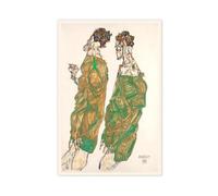 GIEIG Devotion 1913 - Impression sur toile Egon Schiele pour décoration d'intérieur, école, bureau, sans cadre, 50 x 75 cm
