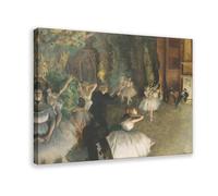 GIEIG Edgar Degas - The Rehearsal Of The Ballet On Stage Poster Impression sur toile pour chambre d'adolescents et garçons 60 x 90 cm