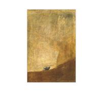 GIEIG Francisco De Goya The Dog Poster Impression sur toile pour chambre d'adolescent garçon Impression sur toile sans cadre 50 x 75 cm