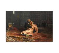 GIEIG Ilya Repin Impression sur toile sans cadre Motif Ivan le Terrible et son fils Ivan 30 x 45 cm