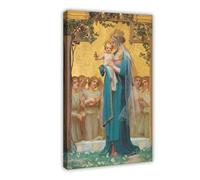 GIEIG Impression sur toile Madonna And Child par Enrique M Vidal pour chambre d'adolescent et de garçon 50 x 75 cm