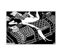 GIEIG Impression sur toile motif chat Felix Vallotton La Paresse - Décoration murale pour chambre à coucher, bureau, chambre - Sans cadre - 40 x 60 cm