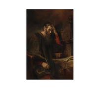 GIEIG Impression sur toile Rembrandt de l'apôtre Paul pour chambre d'adolescent et de garçon, sans cadre, 40 x 60 cm