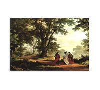 GIEIG Impression sur toile Road To Emmaüs par Robert Zund pour chambre d'adolescent garçon sans cadre 30 x 45 cm