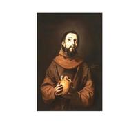 GIEIG Impression sur toile Saint François d'Assise pour chambre d'adolescent et de garçon, sans cadre, 40 x 60 cm