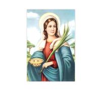 GIEIG Impression sur toile Sainte-Lucie - Saint-Lucie - Décoration murale sans cadre - 40 x 60 cm