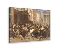 GIEIG Impression sur toile « The Bulls And Bears In The Market 1879 » par William Holbrook Beard - Décoration murale moderne pour chambre à coucher - 50,8 x 76,2 cm