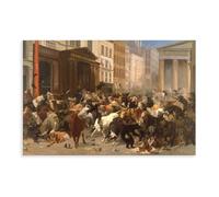 GIEIG Impression sur toile « The Bulls And Bears In The Market 1879 » par William Holbrook Beard - Décoration murale pour maison, école, bureau - Sans cadre - 60 x 90 cm