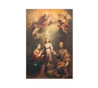 GIEIG Impression sur toile « The Holy Trinity By Bartolome Esteban Murillo » pour chambre d'adolescents et de garçons - Sans cadre - 50 x 75 cm