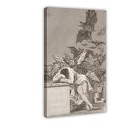 GIEIG Impression sur toile « The Sleep Of Reason » de Francisco Goya pour chambre d'adolescent et de garçon 30 x 45 cm
