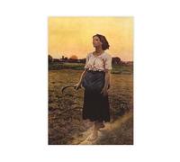 GIEIG Impression sur toile « The Song Of The Lark » de Jules Breton - Décoration murale pour chambre à coucher, bureau, chambre à coucher, bureau, cadeau - 40 x 60 cm