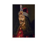 GIEIG Impression sur toile Vlad The Impaler Vampire Dracula Transylvanie Décoration murale pour chambre à coucher, bureau, chambre à coucher, bureau, sans cadre 40 x 60 cm