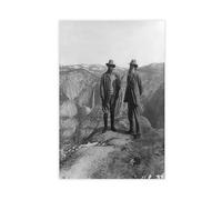 GIEIG John Muir Teddy Roosevelt Yosemite National Park Poster sur toile pour chambre à coucher, bureau, chambre, cadeau sans cadre, 50 x 75 cm