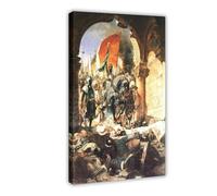 GIEIG L'entree Du Sultan Mehmet Li A Constantinople Impression sur toile murale pour maison, école, bureau 50 x 75 cm