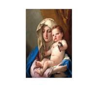GIEIG Madonna & Child - The Salve Regina - Hail Holy Queen - Impression sur toile et décoration murale moderne pour chambre à coucher, sans cadre, 50,8 x 76,2 cm (50 x 75 cm)