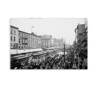 GIEIG Poster de la fête du travail - Old Buffalo New York - Décoration murale sur toile pour chambre à coucher, bureau, cuisine, cadeau sans cadre, 30 x 45 cm