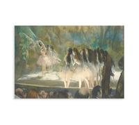GIEIG Poster Edgar Degas Ballet à l'opéra de Paris Décoration murale sur toile pour chambre à coucher, bureau, cuisine, cadeau sans cadre, 60 x 90 cm
