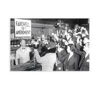 GIEIG Poster « End Of The Prohibition » - Adieu du 18e amendement pour chambre - Esthétique - Impression sur toile - Sans cadre - 40 x 60 cm