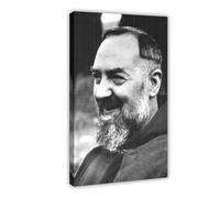 GIEIG Poster mural sur toile représentant Saint Padre Pio 60 x 90 cm