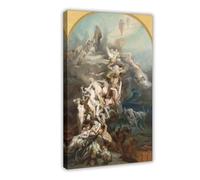 GIEIG Poster Octave Tassaert - Heaven And Hell pour chambre - Esthétique - Impression sur toile - 40 x 60 cm