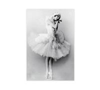 GIEIG Poster photo Anna Pavlova danseuse de ballet en noir et blanc pour chambre - Impression sur toile sans cadre - 50 x 75 cm