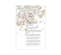 GIEIG Poster Poème Arbres Joyce Kilmer Nature Art Inspiration Impression Art Mural Citation Minimaliste Poster Impression pour Chambre d'Adolescents Garçons Art Mural Peinture sur Toile