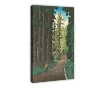 GIEIG Poster Road To Nikko By Kawase Hasui pour chambre esthétique sur toile et cadre imprimé 40 x 60 cm