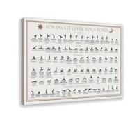 GIEIG Poster sur toile avec inscription « Advanced Yoga Poses Hatha and Modern Asanas » - 50,8 x 76,2 cm