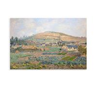 GIEIG Poster sur toile Mont Riboudet à Rouen par Claude Monet - Décoration murale moderne pour chambre à coucher - Sans cadre - 30 x 45 cm