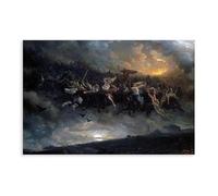 GIEIG Poster The Wild Hunt Of Odin par Peter Nicolai Arbo pour chambre Esthétique Impression sur toile sans cadre 60 x 90 cm