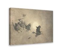 GIEIG Poster William Holbrook Beard The Witch's Ride pour chambre esthétique sur toile avec cadre 30 x 45 cm