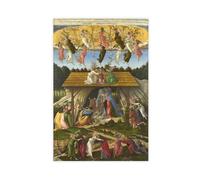 GIEIG Sandro Botticelli - Impression sur toile de la crèche mystique pour la maison, l'école, le bureau, sans cadre, 50 x 75 cm