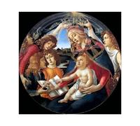 GIEIG Sandro Botticelli - Madonna of the Magnificat Poster Impression sur toile pour chambre d'adolescents garçons Impression sur toile sans cadre 40 x 40 cm