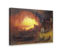 GIEIG The Destruction Of Sodome And Gomorrh Painting 1852 By John Martin Poster for Room Esthetics Canvas Wall Art Poster and Print Frame 30,5 x 45,7 cm