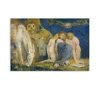 GIEIG The Night of Enitharmon's Joy - Hecate By William Blake - Impression sur toile - Décoration murale moderne pour chambre à coucher - Sans cadre - 30,5 x 45,7 cm