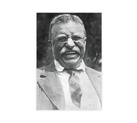 GIEIG Theodore Teddy Roosevelt Poster photo vintage riant sur toile pour chambre à coucher, bureau, chambre, cadeau sans cadre, 40 x 60 cm