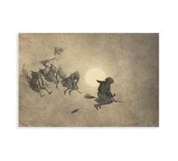 GIEIG William Holbrook - Impression sur toile « Beard The Witch's Ride » - Décoration murale pour chambre à coucher, bureau, chambre à coucher, bureau, cadeau - Sans cadre - 50 x 75 cm
