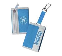 giemme di d'agostino f. srl SSC Napoli Porte-Monnaie en Tissu avec Mousqueton, Bleu Ciel et Blanc, Bleu Ciel, Taglia Unica