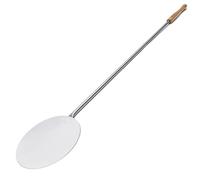 GIEMME Petite Pelle à Pizza pour Tourner la Pizza en Acier INOX AISI 430 ø 22 cm pour Tourner la Pizza Pendant la Cuisson (Manche 115 cm)