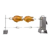 GIEMME Tournebroche BM Décalé Pour Cheminée ou Barbecue, Électrique, 2 Moteurs